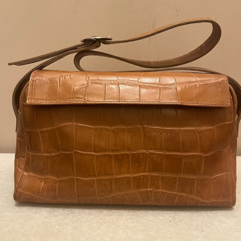 Minngrenzoni croc leather purse Italian